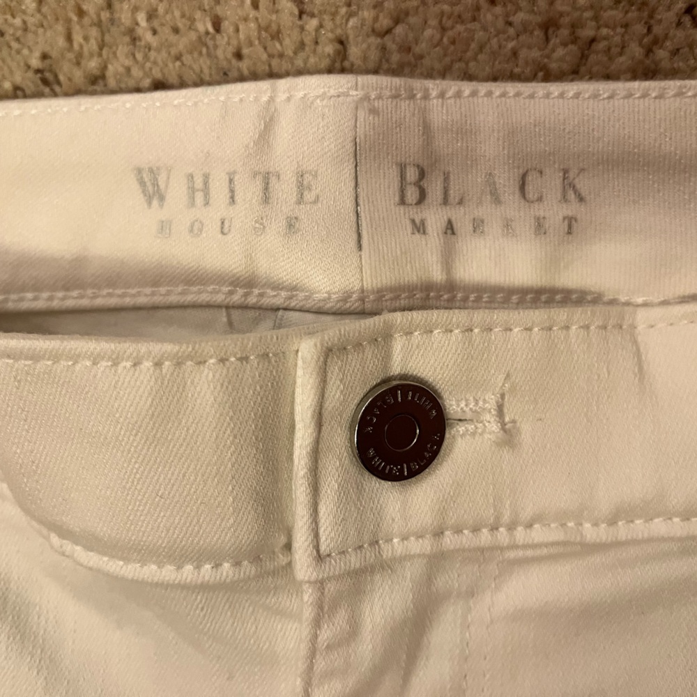 White House Black Market White Slim Stretch Jean/Rolled Crop Size 6 - Picture 6 of 12